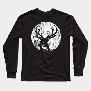 Deer at night Long Sleeve T-Shirt